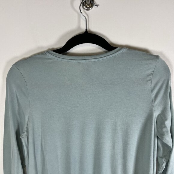 EILEEN FISHER Blouse Women's PS Blue Round Neck Stretch Long Sleeve Top Designer - Picture 6 of 7